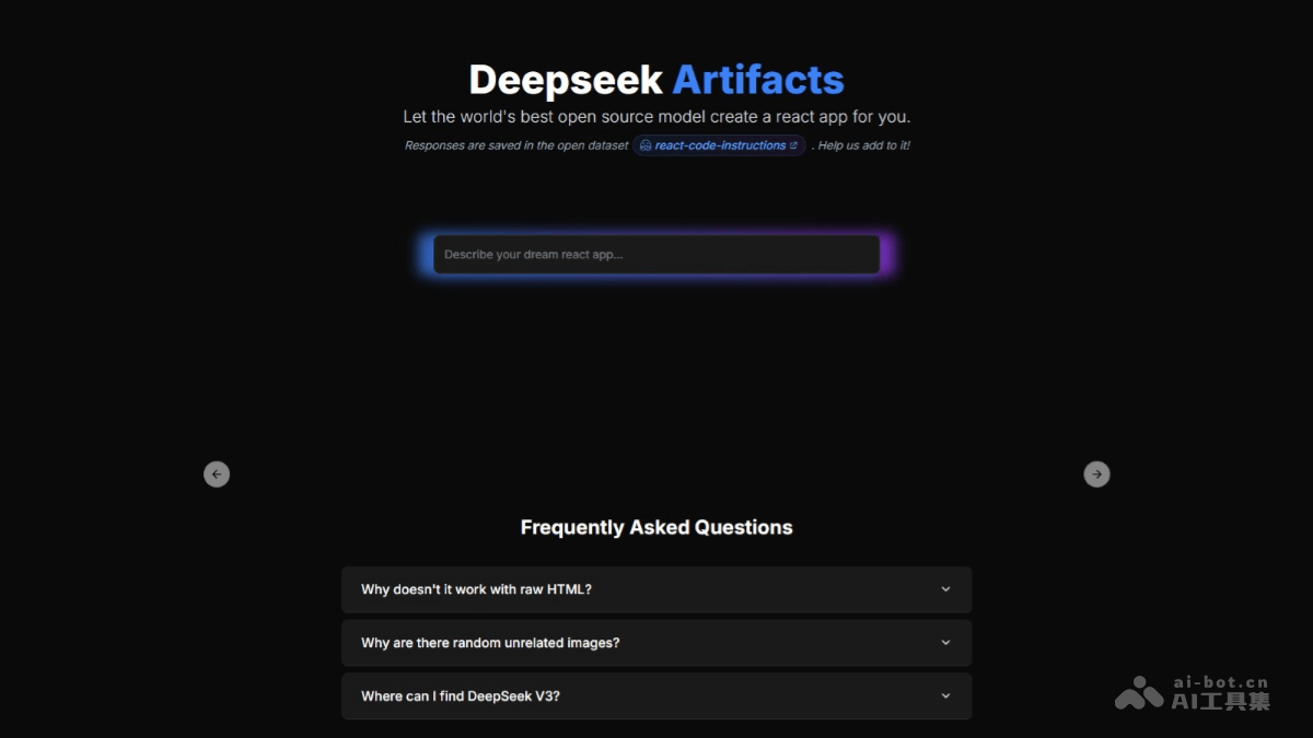 DeepSeek Artifacts – Hugging Face推出的AI编程工具,基于DeepSeek V3