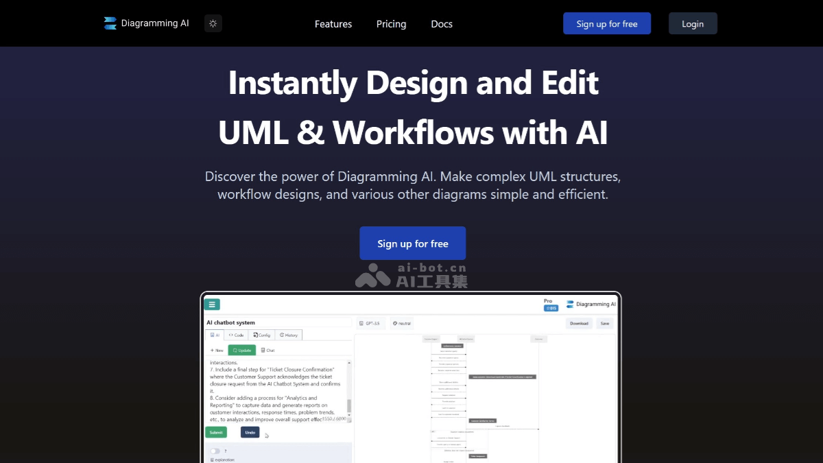 Diagramming AI – AI绘图工具,支持文本、图表、URL自动生成相应图表