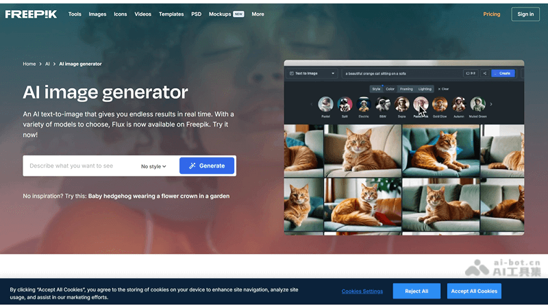 Freepik Mystic – Magnific AI 联合 Freepik 推出的全高清AI图像生成器