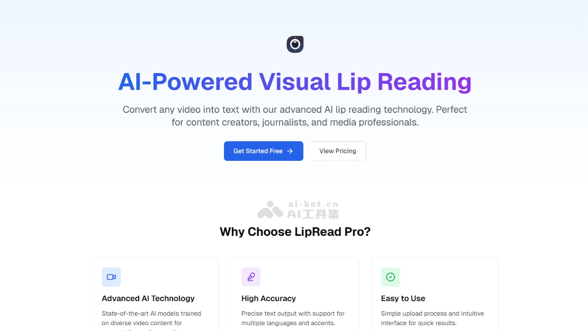 LipRead Pro – AI视频唇读工具,将视频中的唇部动作转换为文字