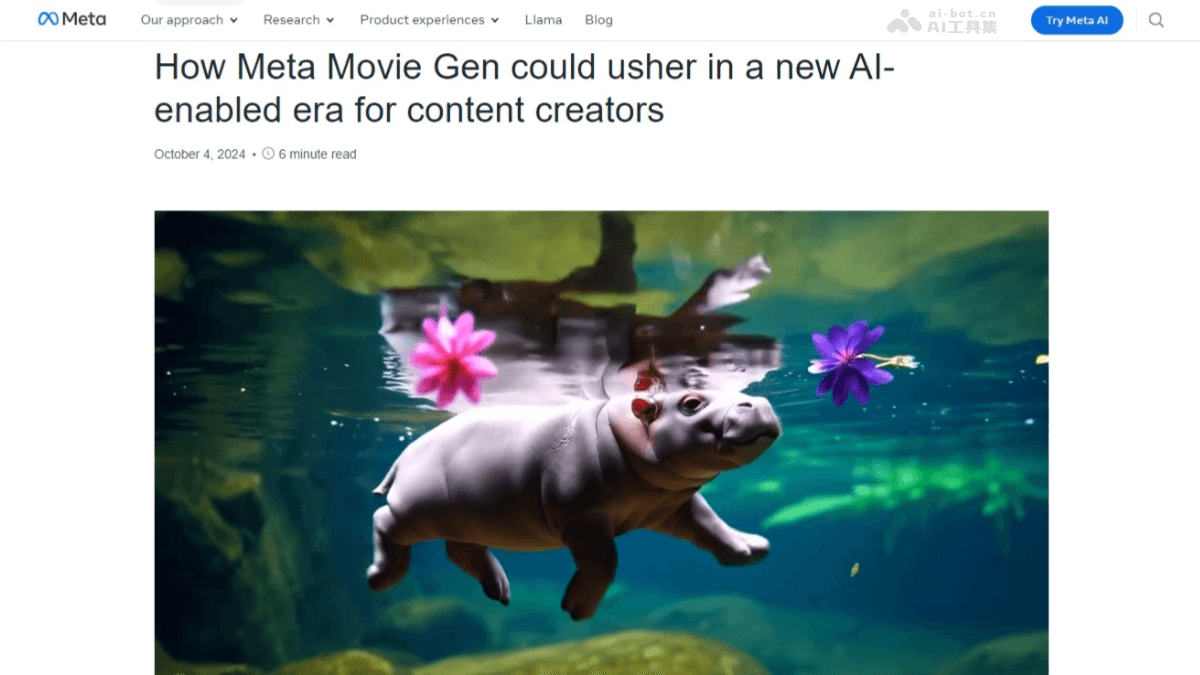 Movie Gen – Meta推出文本驱动的AI视频生成与编辑工具
