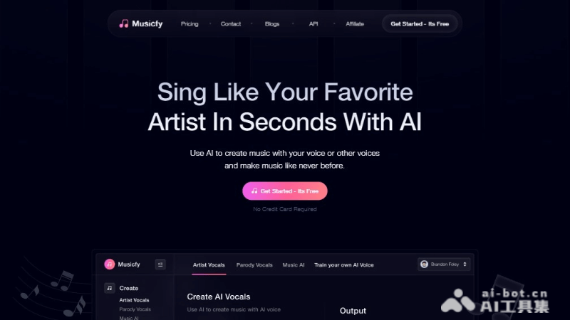 Musicfy AI – AI音乐创作平台,支持AI虚拟歌手、音乐生成